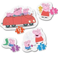 CLEMENTONI Puzzles Y Construcciones|Peppa Pig Puzzles Progresivos