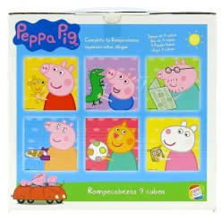 CEFA Puzzles Y Construcciones|Peppa Pig Rompecabezas de 9 cubos