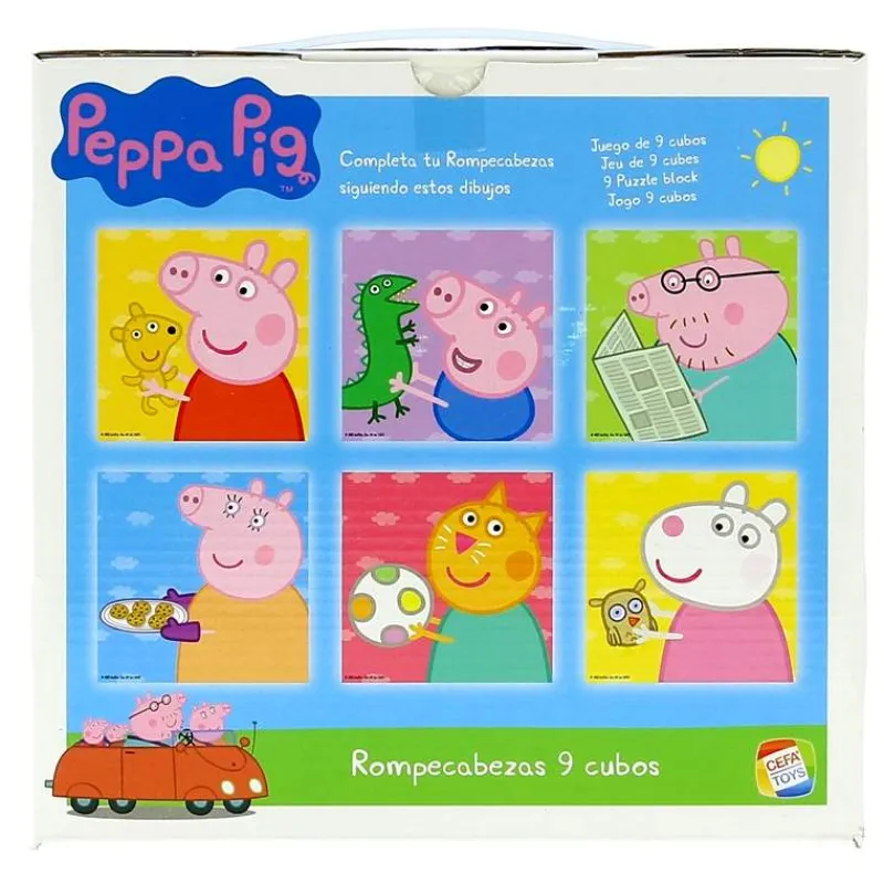 CEFA Puzzles Y Construcciones|Peppa Pig Rompecabezas de 9 cubos