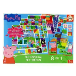 EDUCA Peppa Pig Set Especial Juegos 8 en 1- Juegos De Mesa