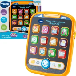 VTECH Primera Infancia Y Preescolar|Peque Tablet Bilingüe Happy Play