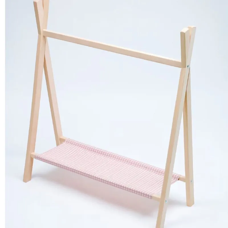 PLASTIMYR Mobiliario Para Bebés|Juegos De Madera|Perchero Madera Rosa