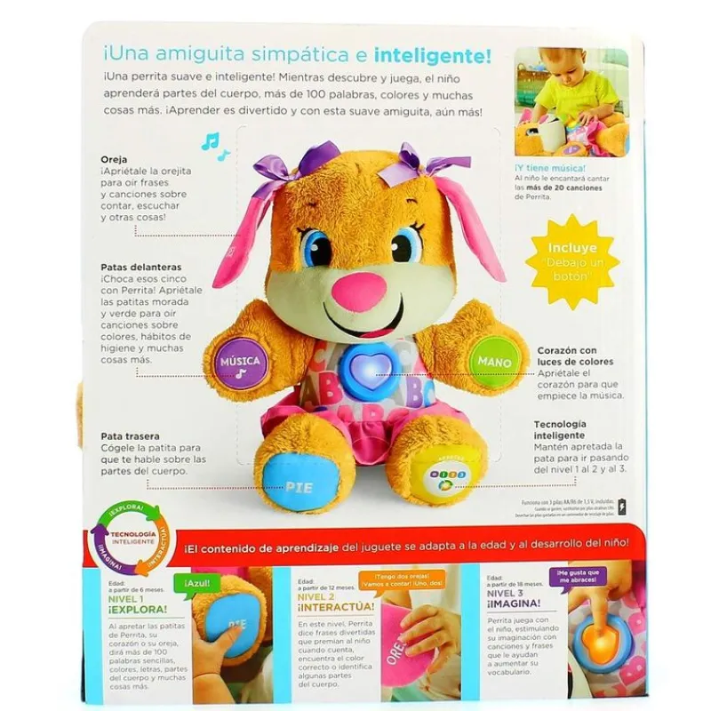 FISHER PRICE Primera Infancia Y Preescolar|Perrita Primeros Descubrimientos