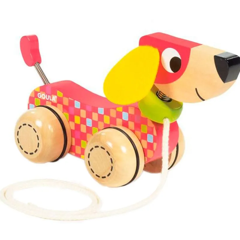 GOULA Perrito Arrastre Madera- Juegos De Madera|Primera Infancia Y Preescolar