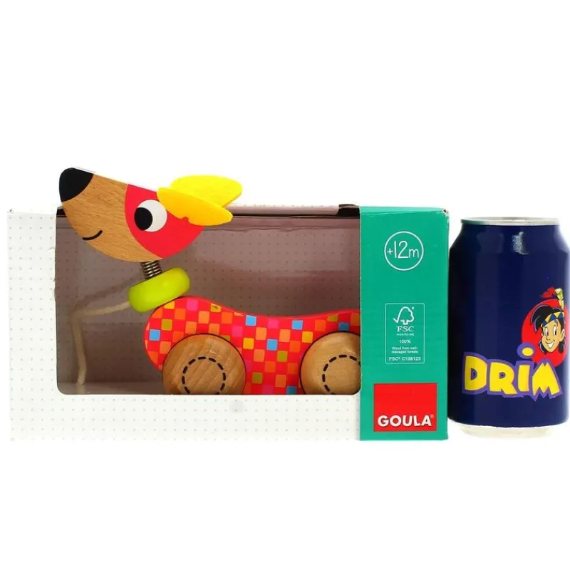 GOULA Perrito Arrastre Madera- Juegos De Madera|Primera Infancia Y Preescolar