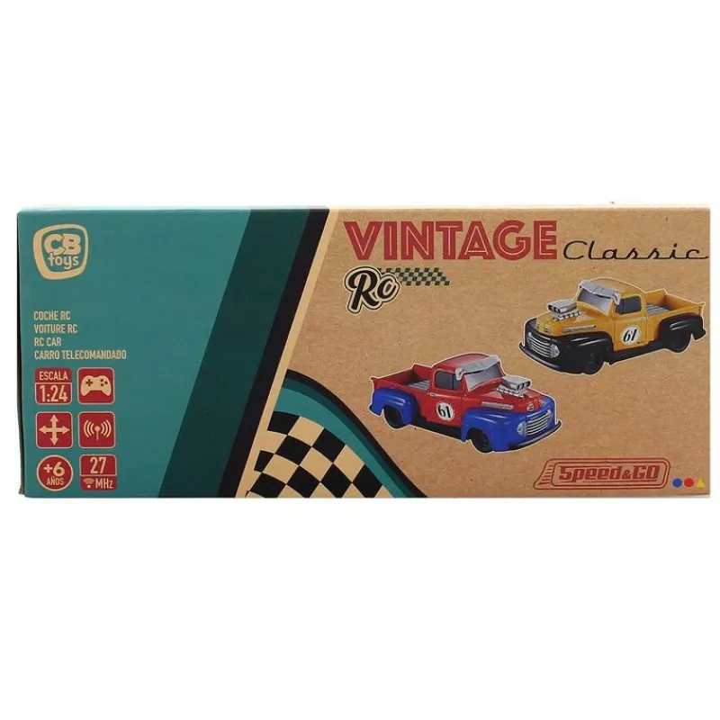 SELECCION DRIM Pick-Up American Vintage Amarilla R/C Escala 1.24- Coches Radio Control (R/C)