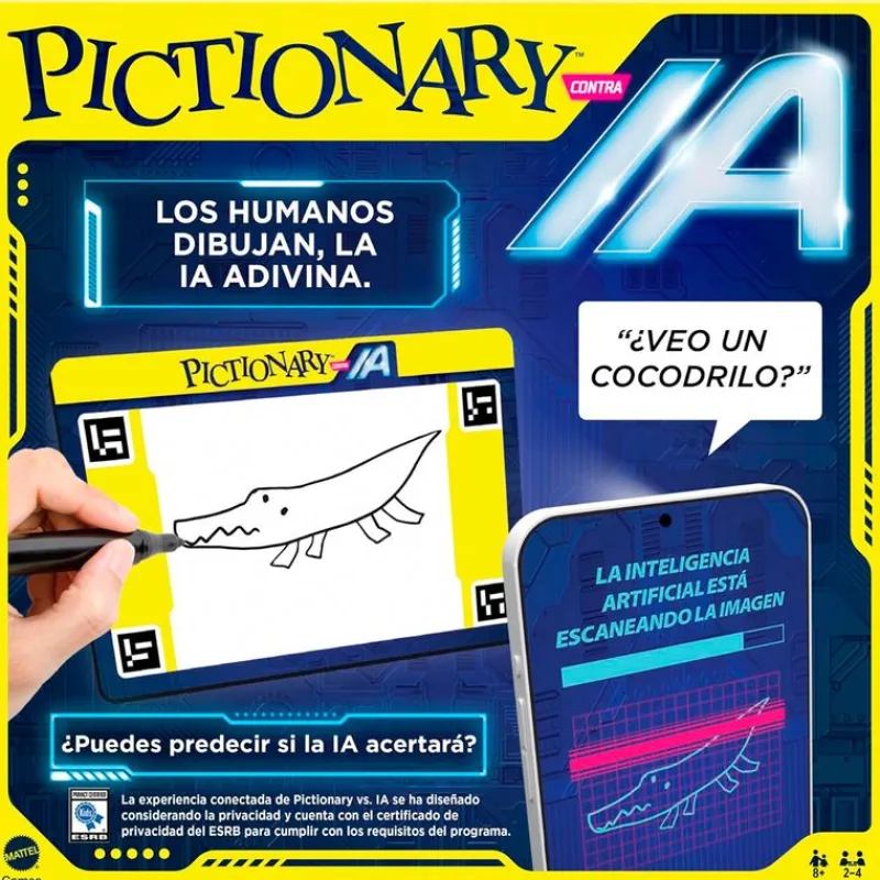 MATTEL Juegos De Mesa|Pictionary vs Inteligencia Artificial Juego Mesa