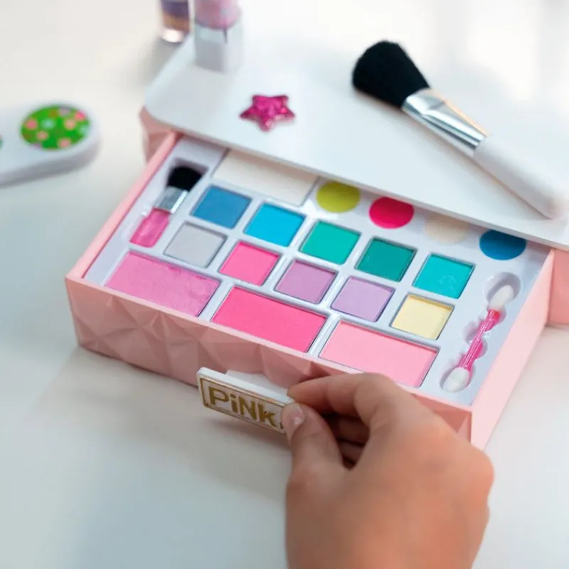 NICE Juegos Y Juguetes De Imitación|Pink It Espejo Studio Maquillaje Smart