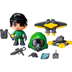 FAMOSA Pinypon Action Figura con Jet- Muñecas
