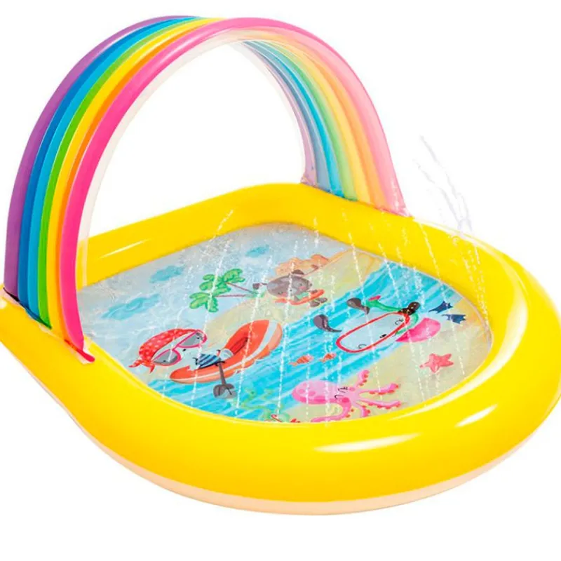 INTEX Aire Libre|Piscina Hinchable Arcoíris 147x130x86 cm