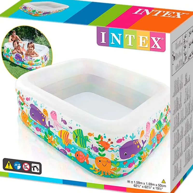 INTEX Piscina Infantil Transparente Acuario- Aire Libre