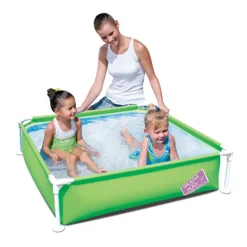 DRIM DISCOUNT Piscina Tubular Cuadrada Colores Surtidos- Aire Libre