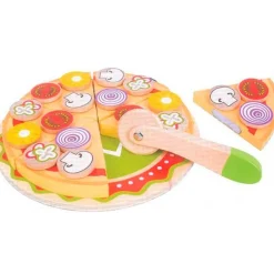 DRIM DISCOUNT Pizza Madera Infantil- Juegos De Madera|Juegos Y Juguetes De Imitación