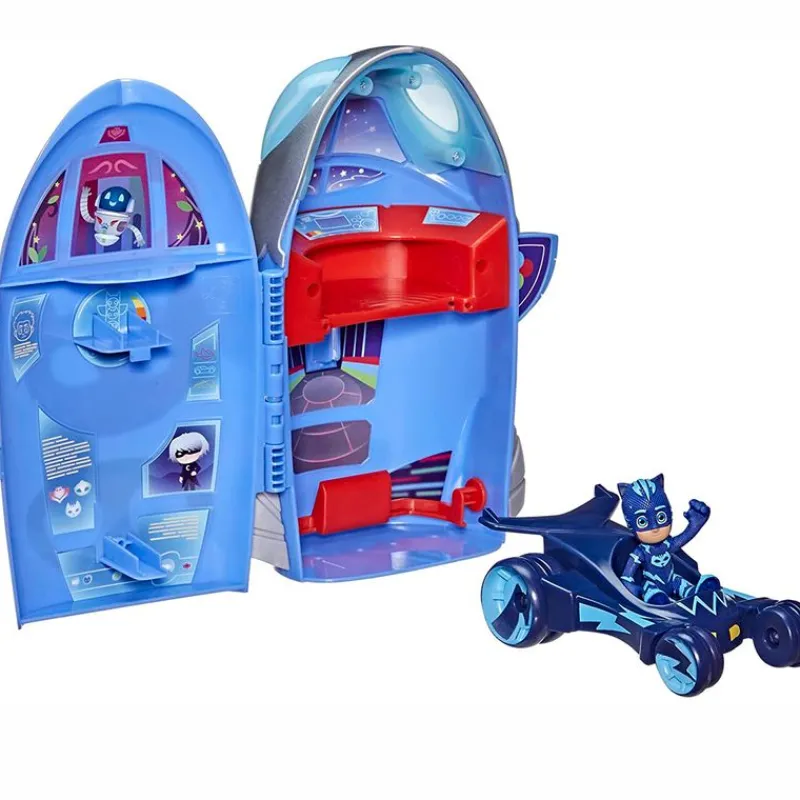 HASBRO PJ Mask Playset Cuartel General 2 en 1- Figuras Y Figuras De Acción
