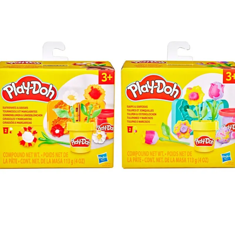 PLAY-DOH Pack Flores Plastilina Surtida- Manualidades