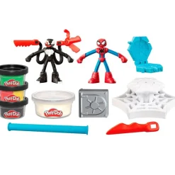 PLAY-DOH Spiderman Lanza y Atrapa- Manualidades