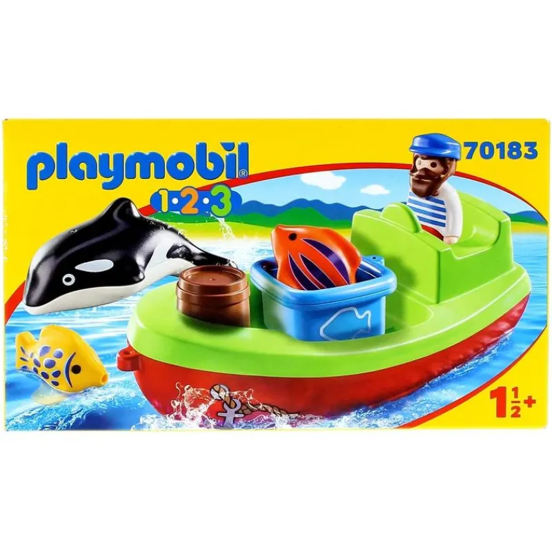 PLAYMOBIL 1.2.3 Pescador con Bote- Playmobil
