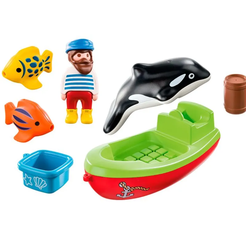 PLAYMOBIL 1.2.3 Pescador con Bote- Playmobil