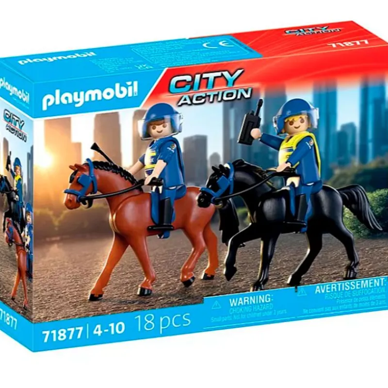 PLAYMOBIL Action Escuadrón Policial a Caballo- Playmobil
