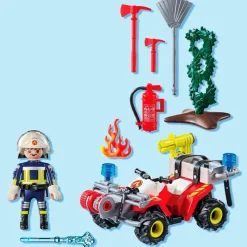 PLAYMOBIL Action Heroes Quad de Bomberos- Playmobil