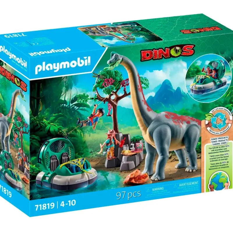 PLAYMOBIL Playmobil|Braquiosaurio con Aerodeslizador