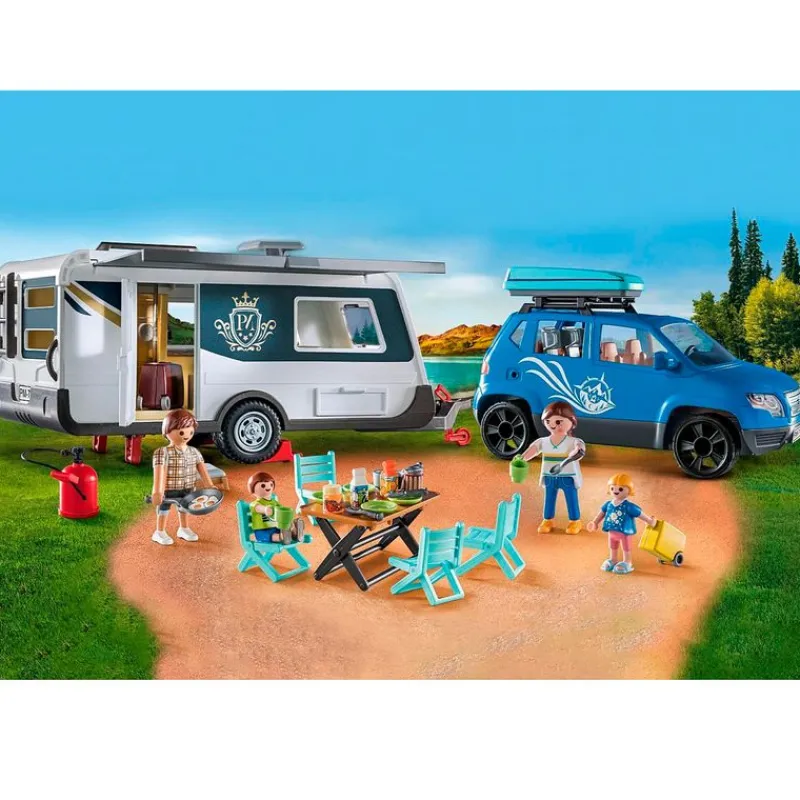 PLAYMOBIL Playmobil|Caravana con Coche