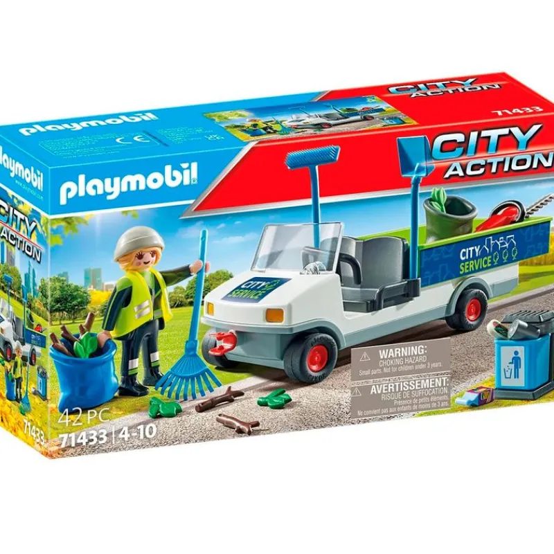 PLAYMOBIL City Action Limpieza con Coche Eléctrico- Playmobil