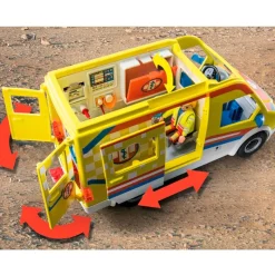 PLAYMOBIL City Life Ambulancia con Luz y Sonido- Playmobil