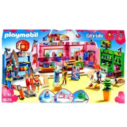 PLAYMOBIL City Life Paseo Comercial con 3 Tiendas- Playmobil