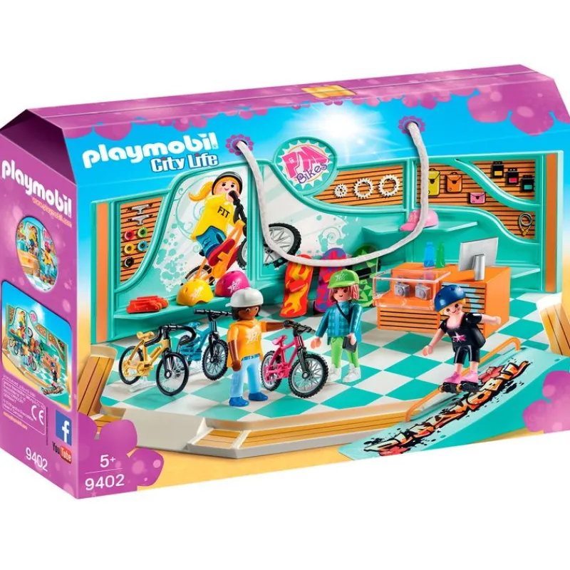 PLAYMOBIL City Life Tienda de Bicicletas y Skate- Playmobil