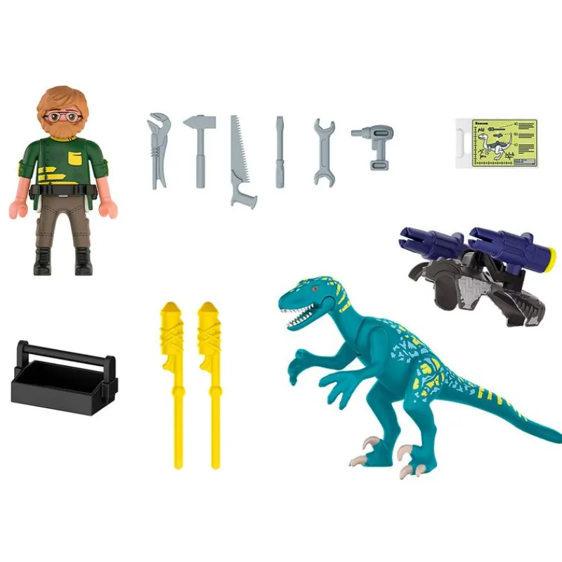 PLAYMOBIL Dino Rise Uncle Armamento para Batalla- Playmobil