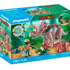 PLAYMOBIL Dinos Familia de Triceratops- Playmobil