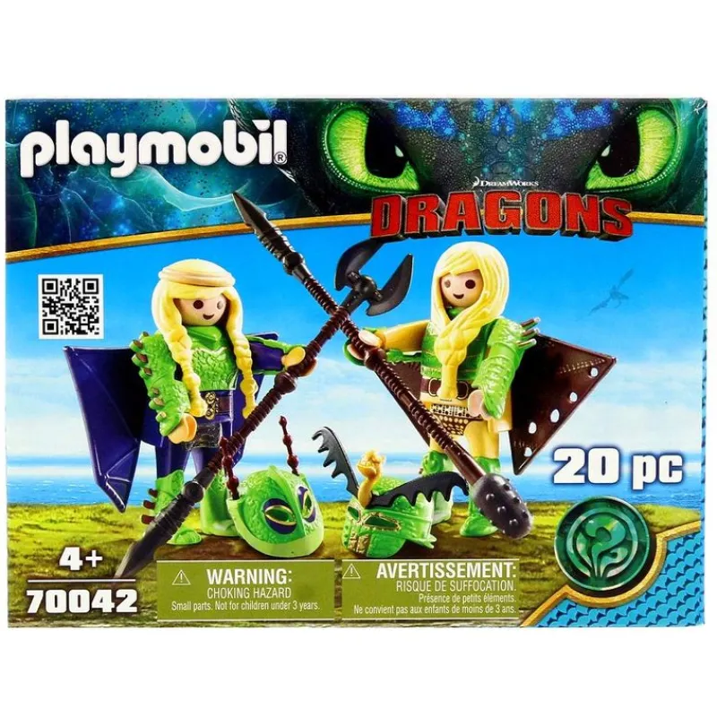PLAYMOBIL Dragons Chusco, Brusca y traje volador- Playmobil