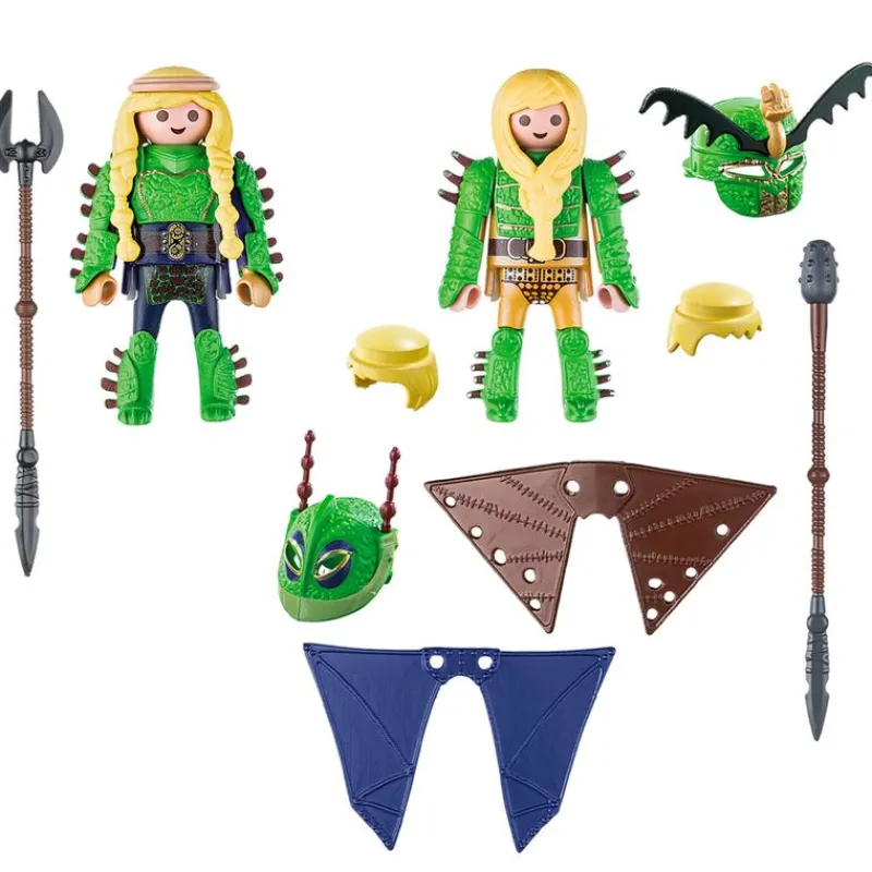 PLAYMOBIL Dragons Chusco, Brusca y traje volador- Playmobil