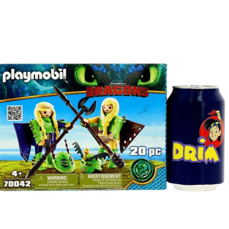 PLAYMOBIL Dragons Chusco, Brusca y traje volador- Playmobil