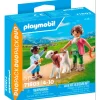 PLAYMOBIL Duo Granjero con Ternero- Playmobil