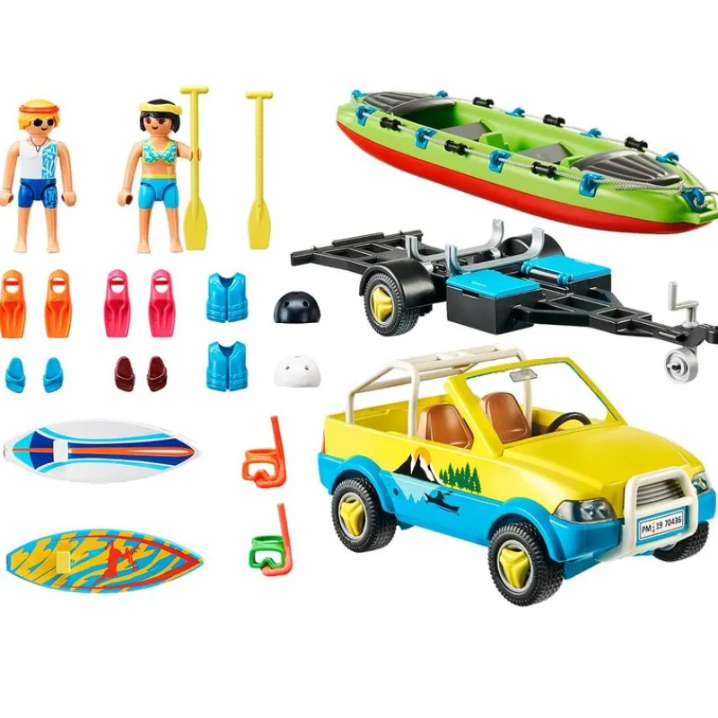 PLAYMOBIL Family Fun Coche de Playa con Canoa- Playmobil