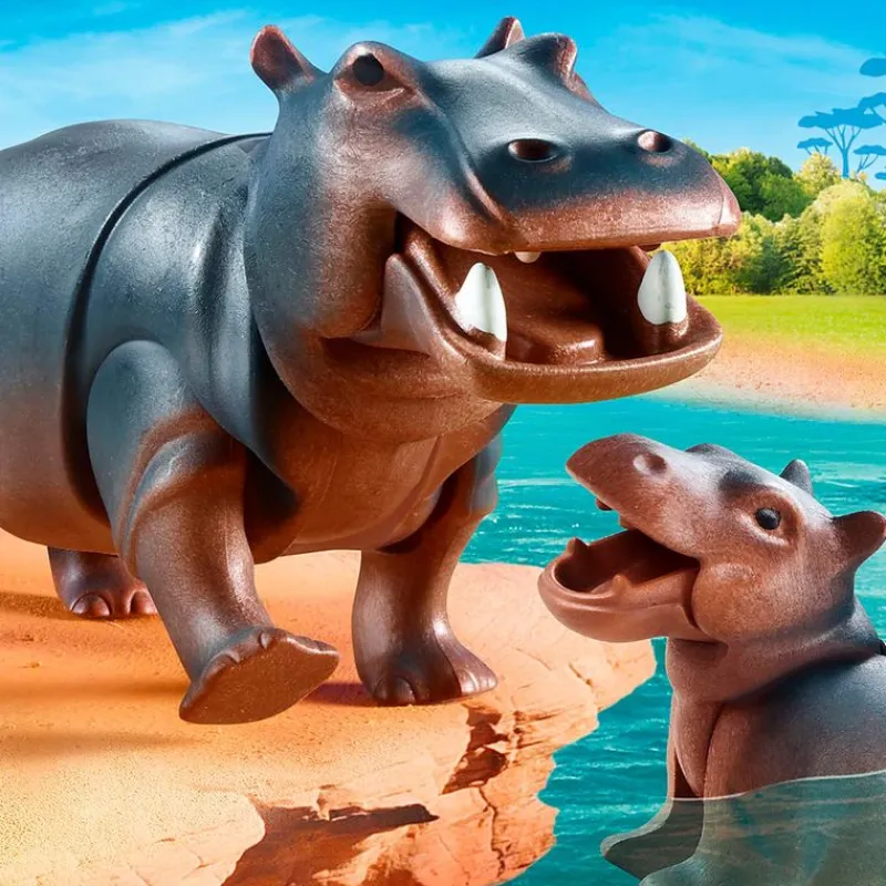 PLAYMOBIL Playmobil|Family Fun Hipopótamo con Bebé