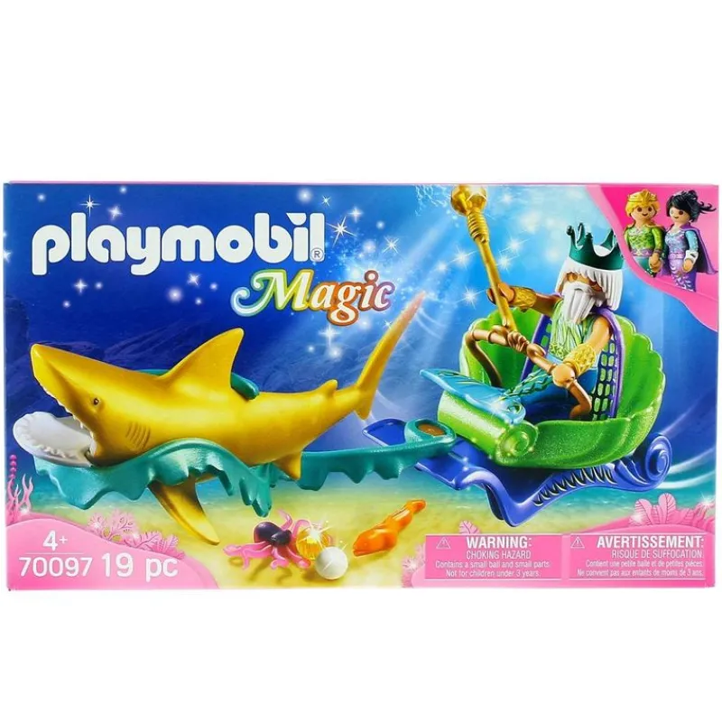 PLAYMOBIL Playmobil|Magic Rey del Mar con Carruaje Tiburón