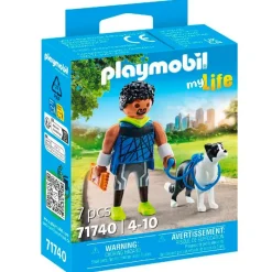 PLAYMOBIL My Life Corredor con Border Collie- Playmobil