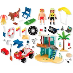 PLAYMOBIL My Life Torre Vigilancia con Coche Playa- Playmobil