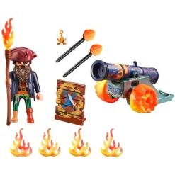 PLAYMOBIL Pirates Pirata con Cañón- Playmobil