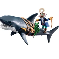 PLAYMOBIL Pirates Tiburón Gigante con Pirata- Playmobil