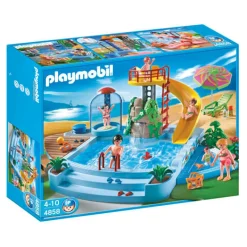 PLAYMOBIL Playmobil|Piscina con tobogan