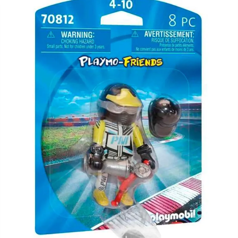 PLAYMOBIL Plamo-Friends Piloto de Carreras- Playmobil