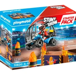 PLAYMOBIL Playmobil|Starter Pack Quad con Rampa de Fuego