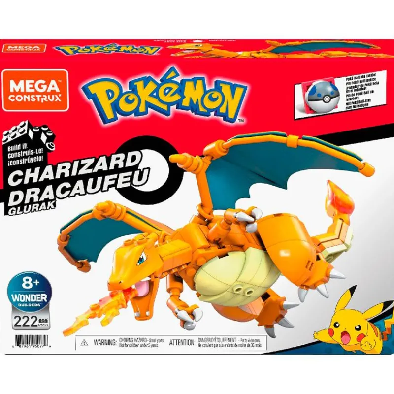 MEGABLOKS Pokémon Construcción Charizard- Puzzles Y Construcciones