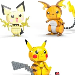 MATTEL Puzzles Y Construcciones|Pokémon Construcción Pichu, Pikachu y Raichu