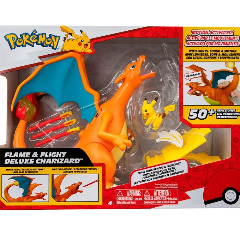 BIZAK Figuras Videojuegos|Figuras Y Figuras De Acción|Pokémon DX Charizard Electronico Vs. Pikachu