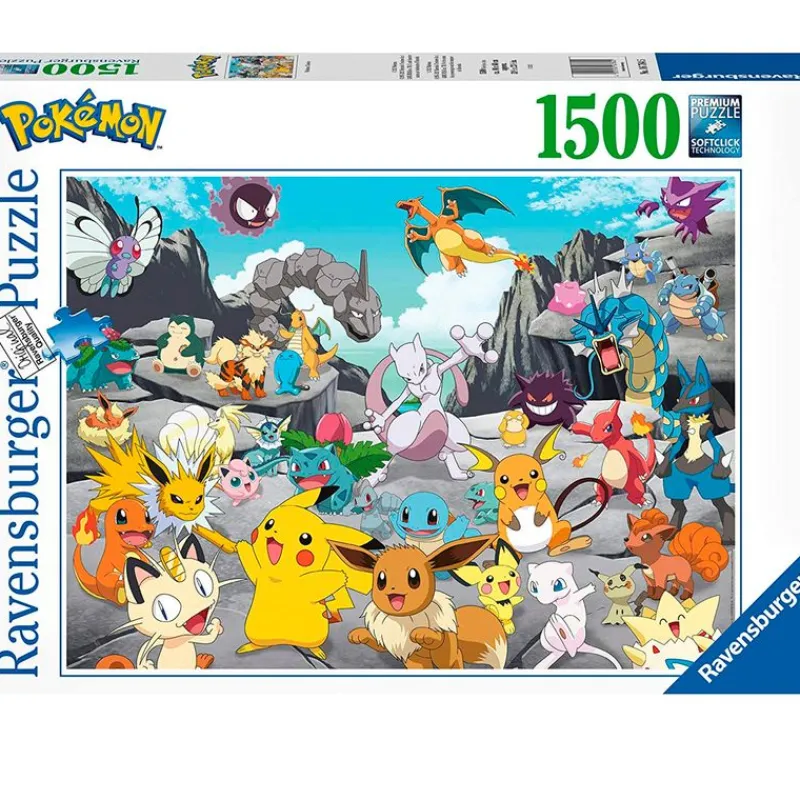 RAVENSBURGER Puzzles Expertos: Más De 1000 Piezas|Puzzles Y Construcciones|Pokémon Puzzle 1500 Piezas